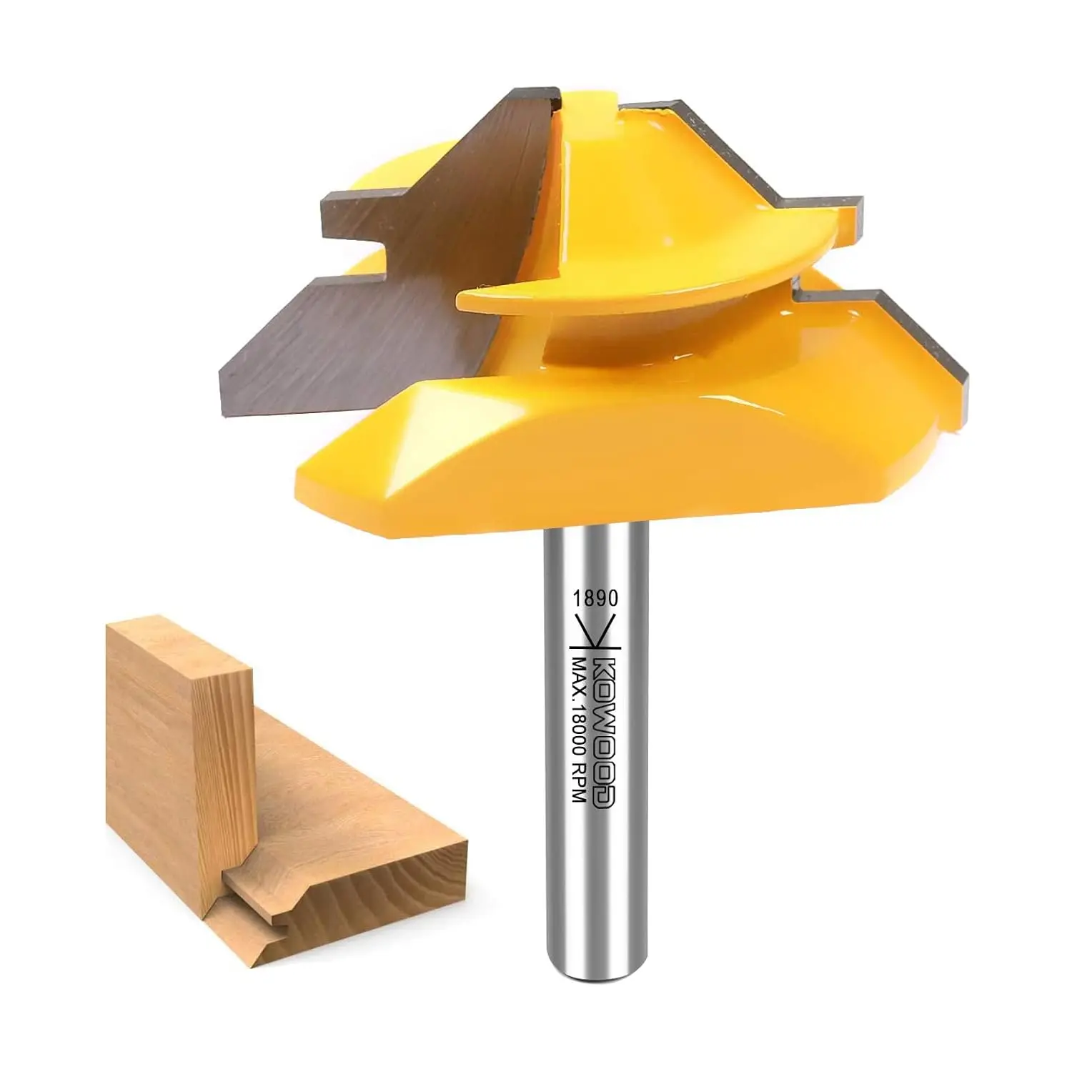 Router bit, 3/4”  Height, 45  Lock Miter Router Bit 1/4 Inch Shank…
