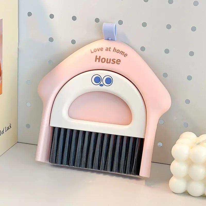 Cute Mini Desktop Dustpan and Brush Set, Portable Small Vacuum Cleaner, Multi-Color, Ideal for Keyboard, Table, Pet Hair, Debris, Office and Home Use
