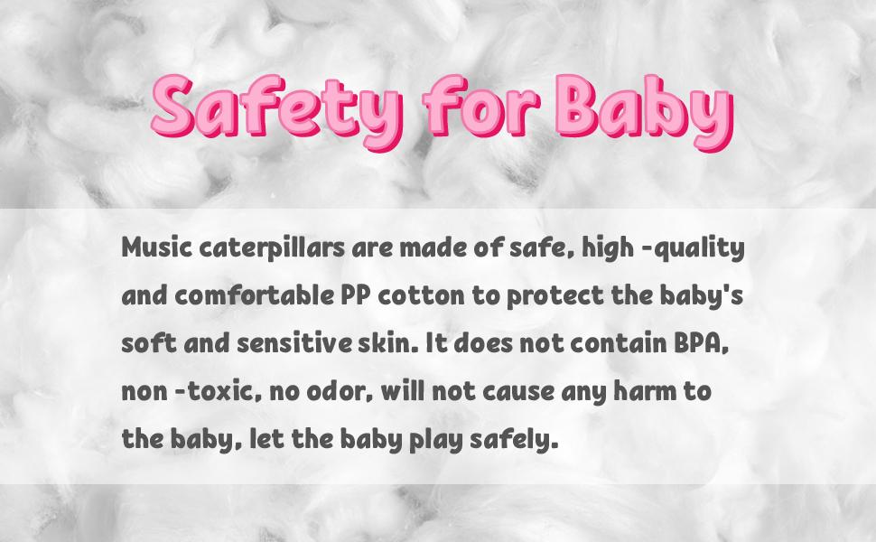 Baby Toys Musical Caterpillar,Infant Stuffed Animal Toy with Crinkle and Rattles,Soft Sensory Toys with Textures for Tummy Time Newborn Boys Girls 0 3 6 12 Months(Pink)