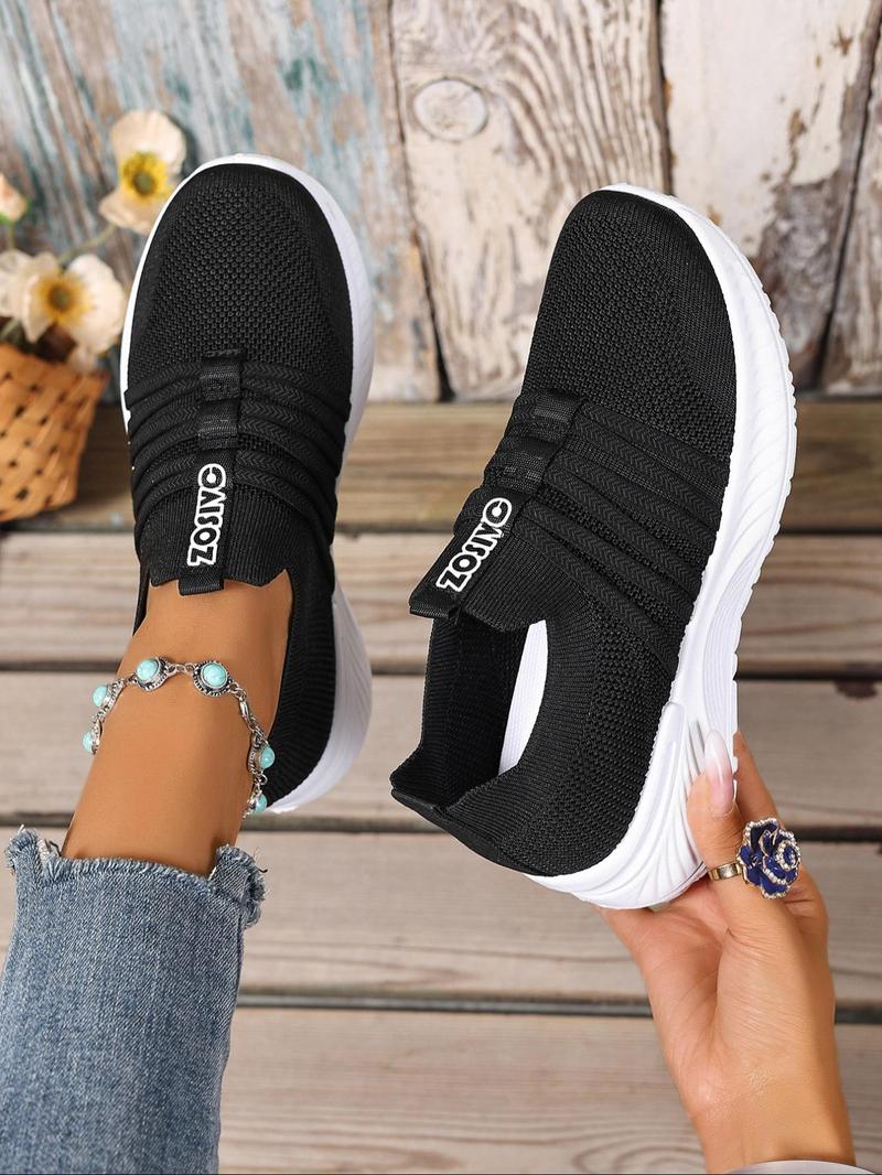 Women's Fashionable Lace Up Low Top Sneakers, Casual Comfortable Breathable Sports Shoes, Female All-match Round Toe Shoes for Daily Wear, Trendy Walking Sneakers