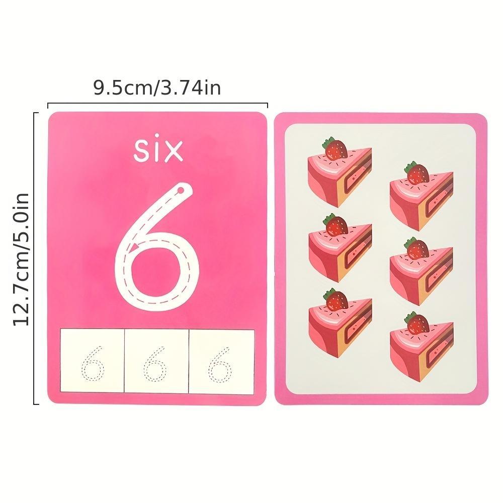 Alphabet/Number/Math Learning Card, 36pcs/set Learning Card with Erasable Pen, Learning Card for Preschoolers & Kindergarten Learning Activities, Visual Stimulation Cards