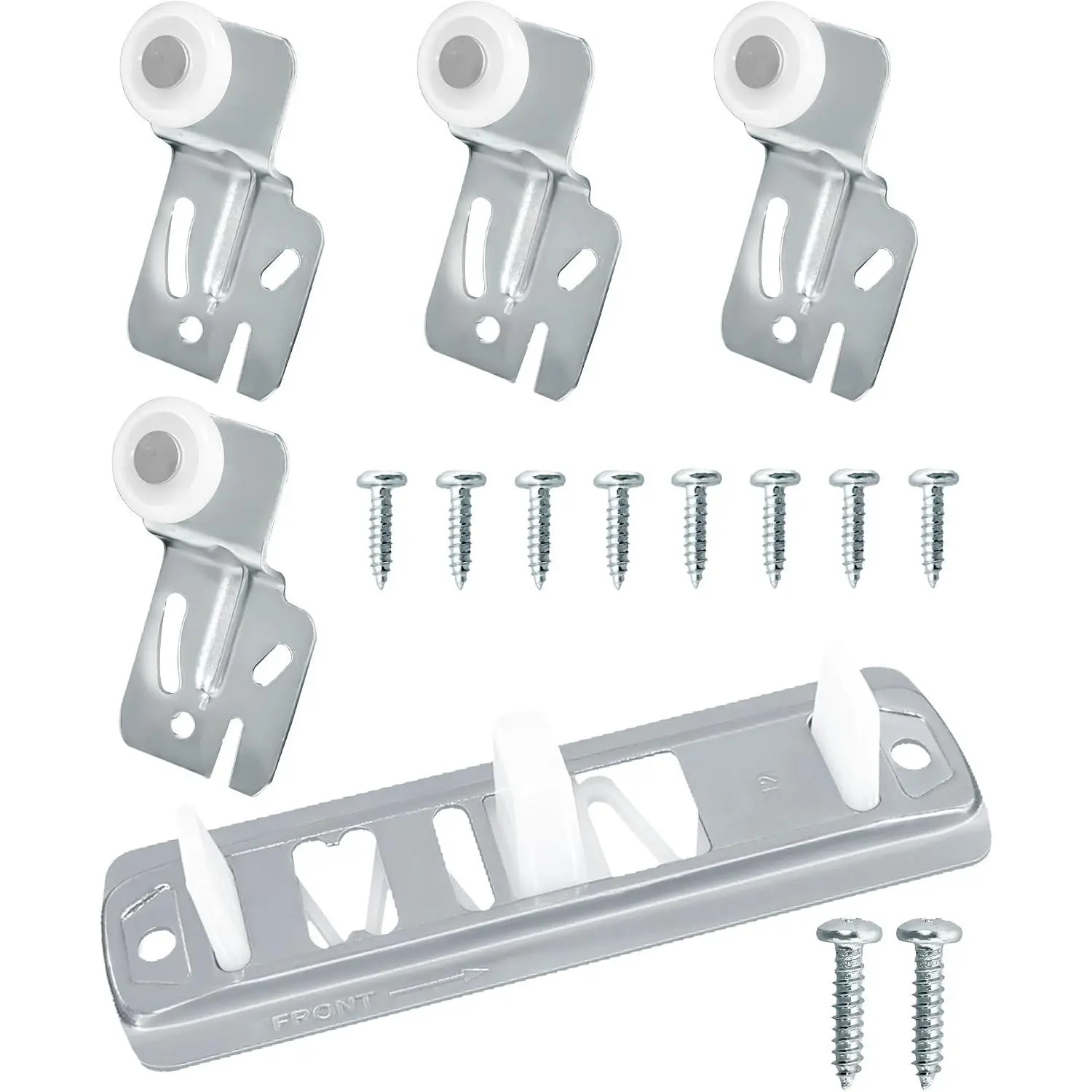 5 count Sliding Closet Door Roller Kit, Closet Wheel with Slide Track,  for Top-Hung Sliding Door Smooth & Quiet Nylon Wheel - Durable Zinc Alloy Hardware (5pcs - 1xN6560 + 4xMP6501)