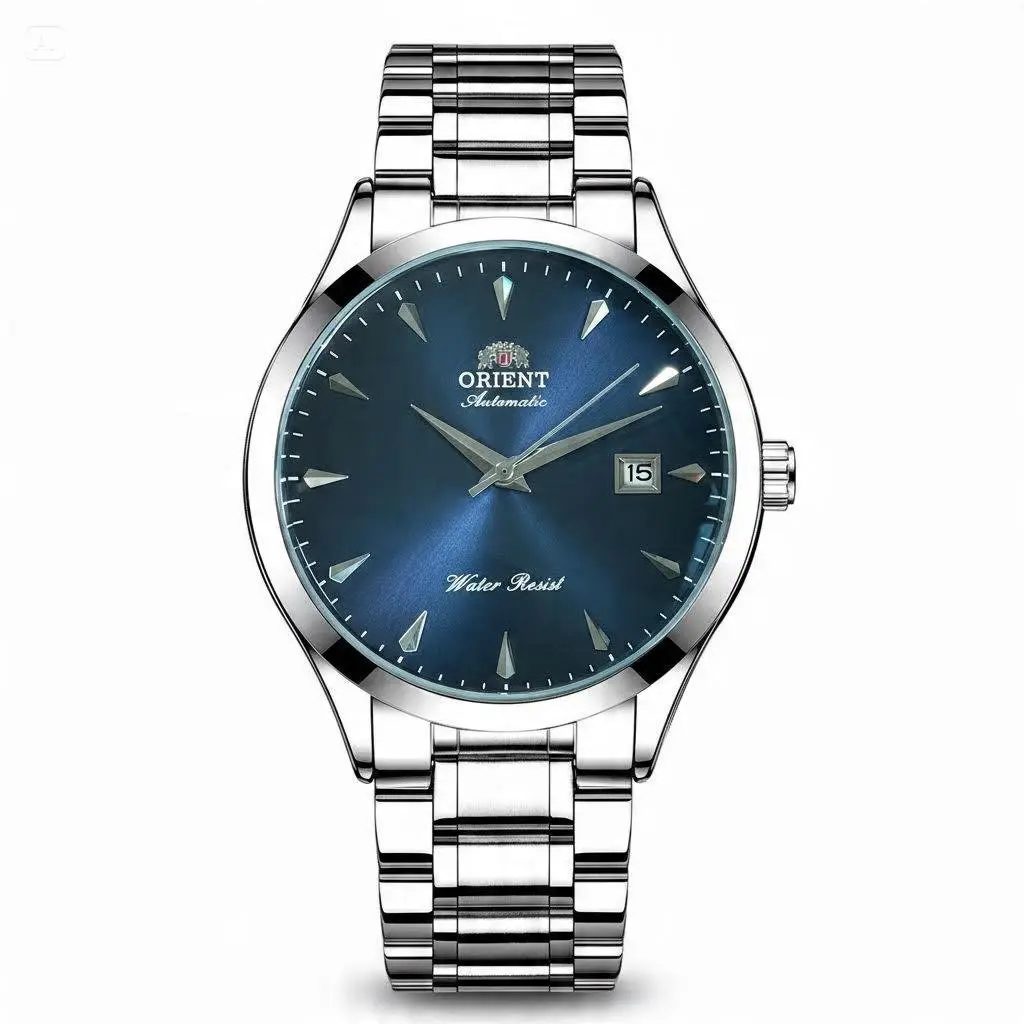 Men’s Timeless Orient Automatic Watch, 40mm Classic Stainless Steel Wristwatch, Genuine Leather/Metal Band Options, Multi-Color Dial, Date Display, Daily Water Resistant, Vintage Business Dress Watch, Ideal Gift for Birthday/Anniversary