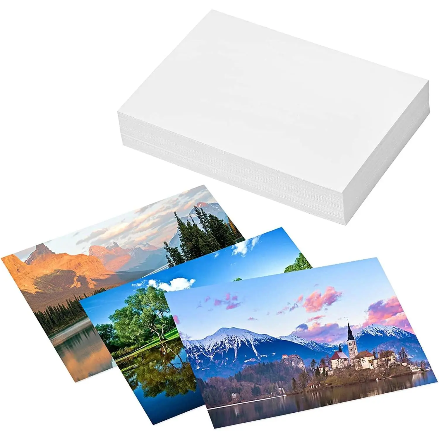100 Sheets Photo Paper, 3.5" x 5"  Glossy Photo Paper Picture Paper 180 gsm Printer Brochure Paper Glossy, Office Supplies