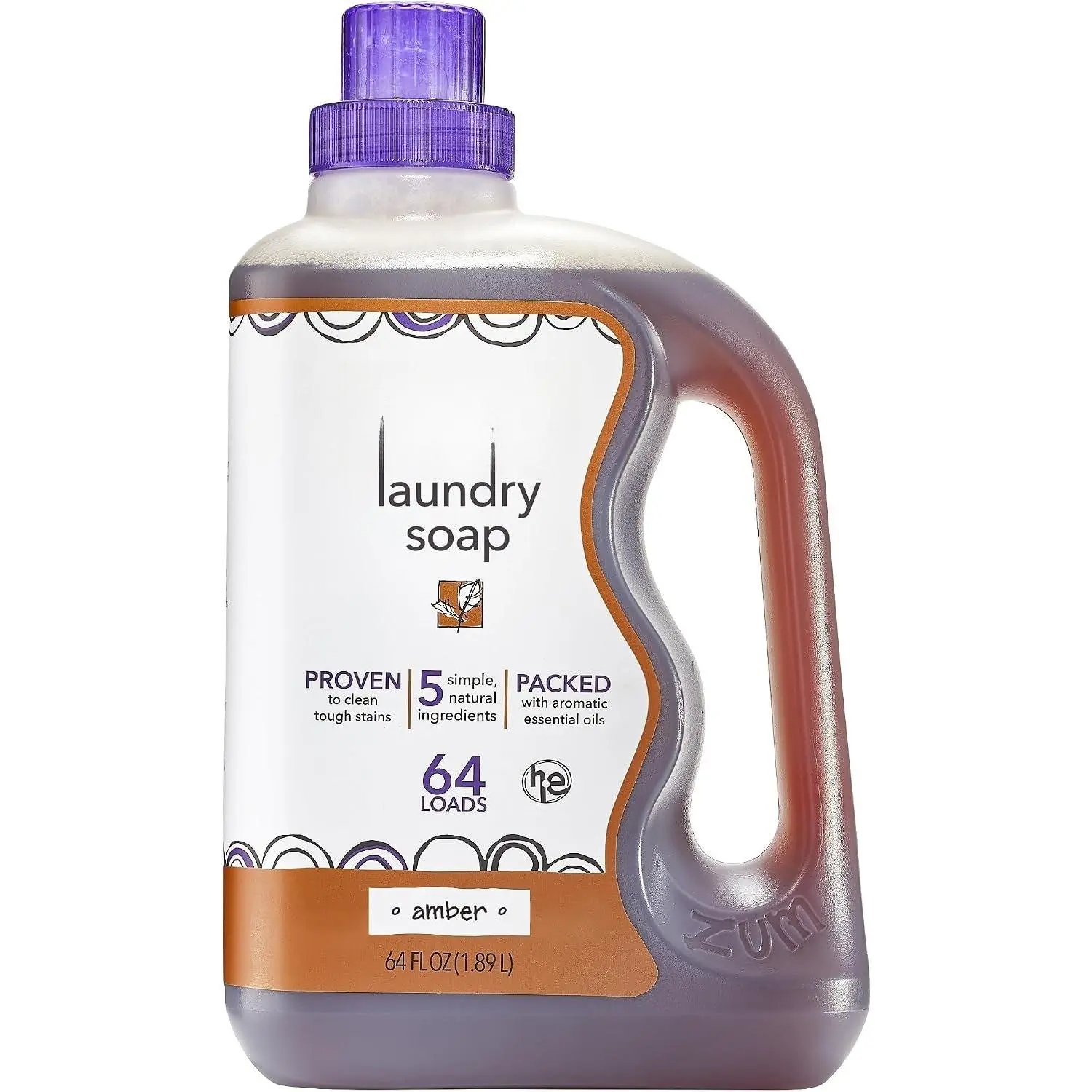 Indigo   Clean Laundry Soap - -Based Liquid Laundry Soap - Contains Baking Soda, Essential Oils & Saponified Coconut Oil -  - 64 fl oz