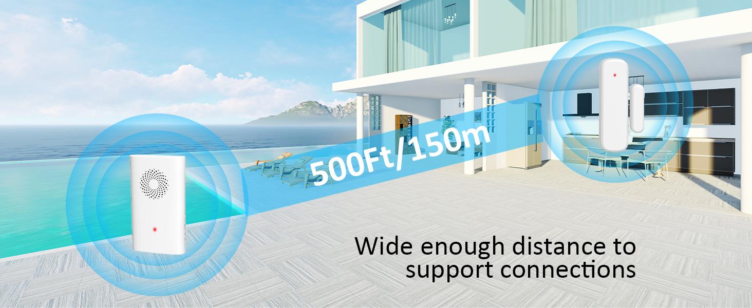 Wireless Door Sensor Chime, Door Open Alarm When Entry Business/Office/Store (500ft Range 51 Ringer Adjustable Volume) Home Alert Bell for Kid/Toddler Safety