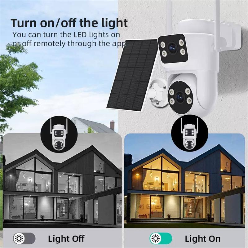 WiFi camera, power-free monitor, outdoor waterproof, high-definition, remote control via mobile phone, card-insertable dome camera