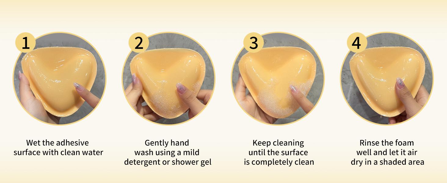 Double Sided Sticky Bra Inserts, Self Adhesive Reusable Sticky Push Up Bra Pads Inserts for Breast Lift