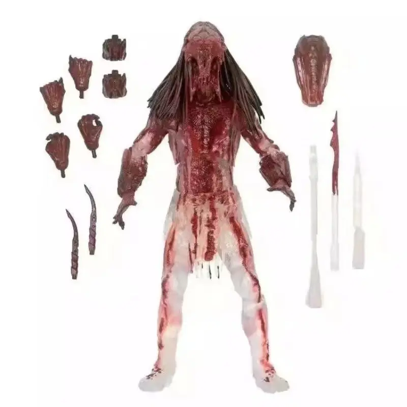 Neca Iron Man Wild Predator Hunter Bone Face Bear Blood Edition 7-Inch PVC Action Figure, Halloween Gift, Party Decoration