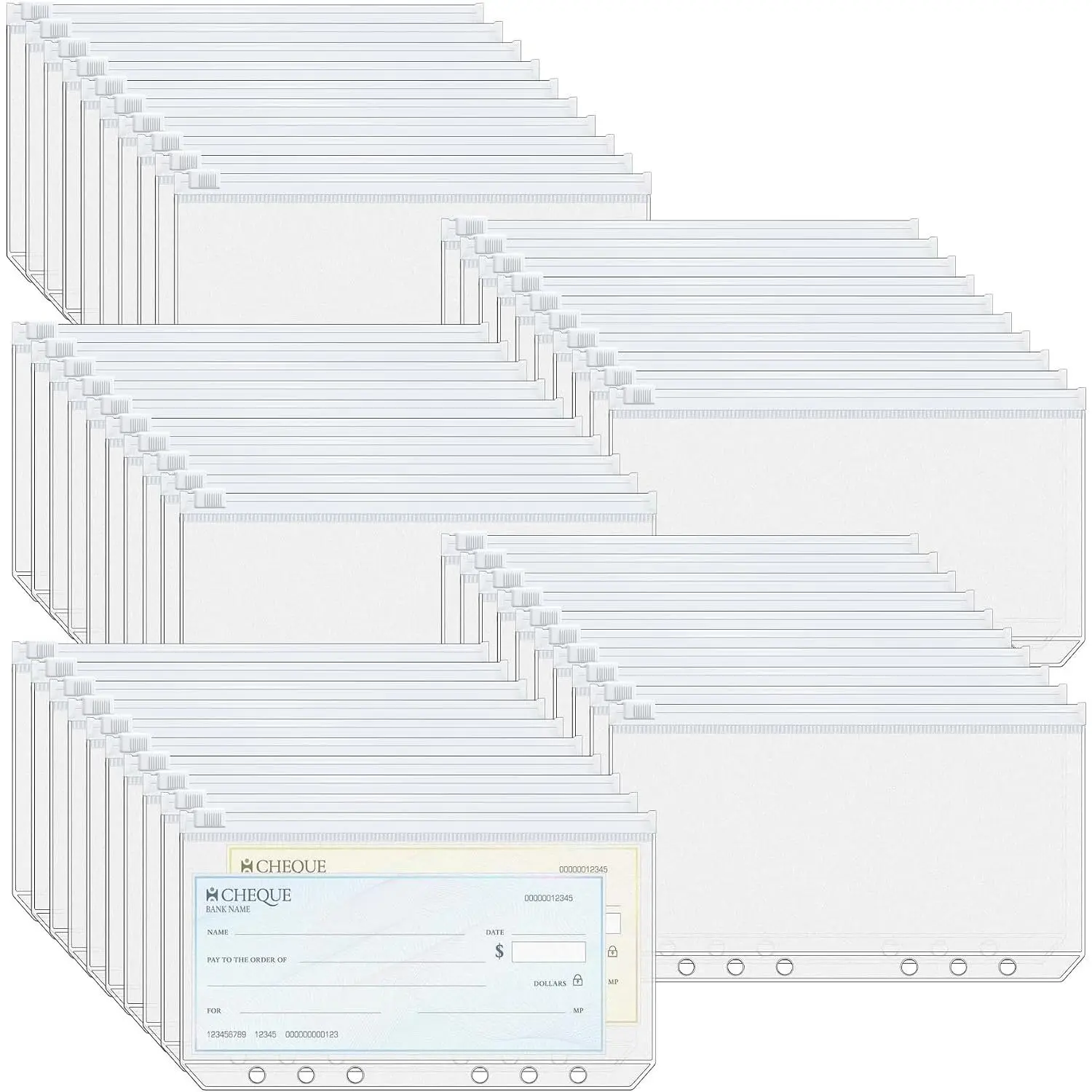 20 count A6 Binder Pockets 6-Hole  Envelopes for A6 6-Ring Binder