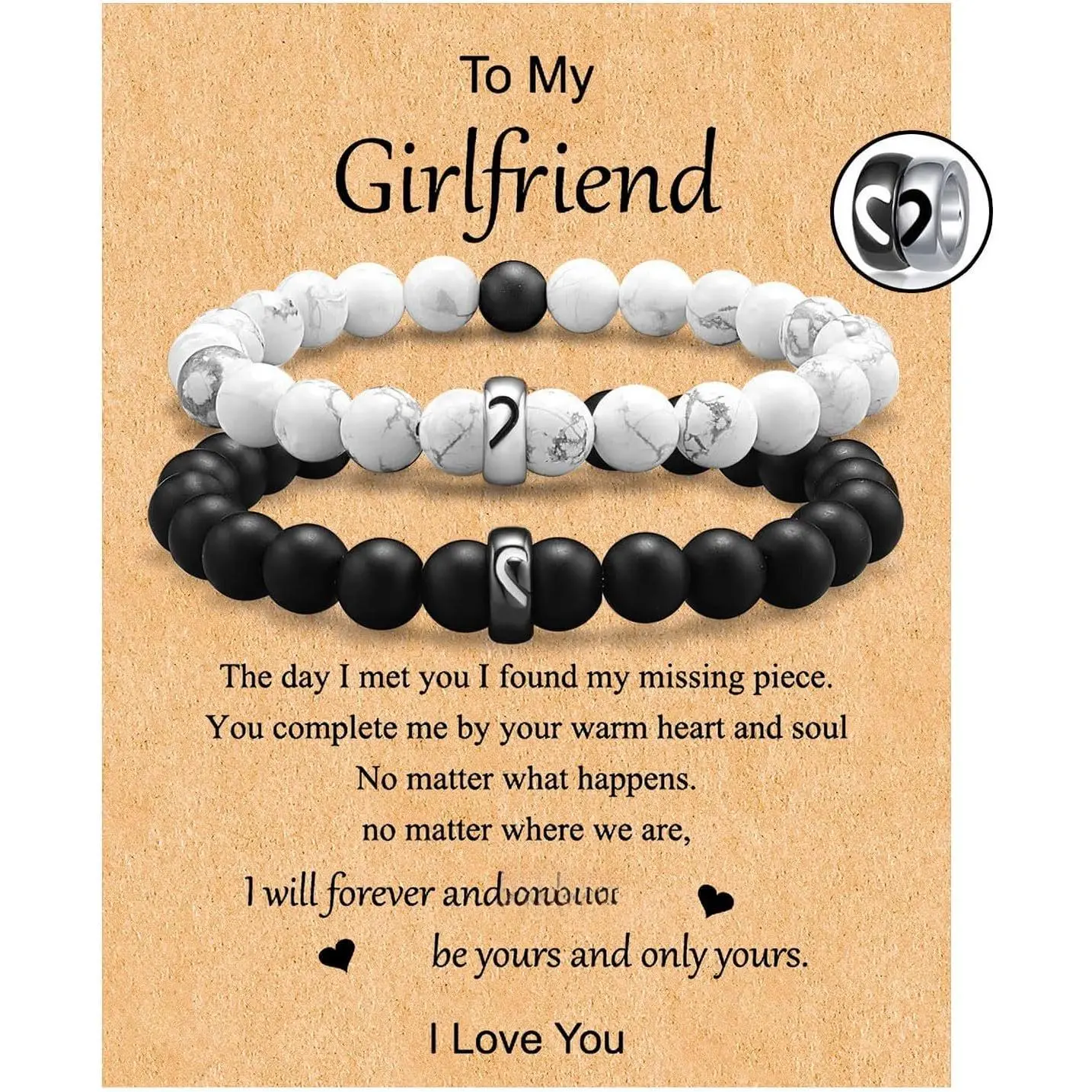 Matching Bracelets for Couples Pinky Promise Bracelet Valentines Day Gifts for Her Long Distance Matching Bracelets for Bf and Gf