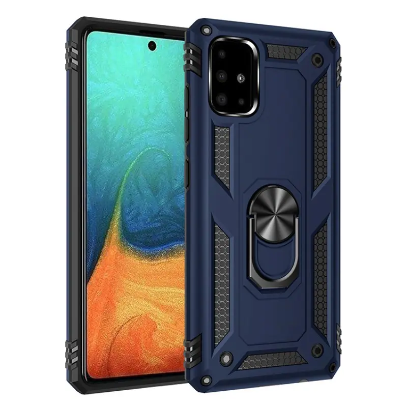 Phone Case for Samsung Galaxy A71 4G/A71, Anti-Drop, Dust-Proof, Waterproof, Fingerprint Resistant, with Magnetic Rotatable Stand for A71 4G/A71 Protective Cover