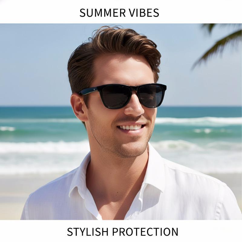 Unisex Summer Vibes Square Polarized Sunglasses, Choose Your Style Premium UV400 Protection Lightweight Mirror Lens Sun Glasses for Men Women Driving Vacation Outdoor Daily Wear