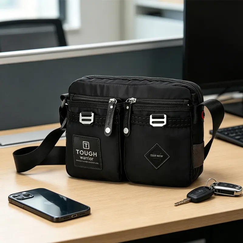 Casual Travel Men's Shoulder Bag Waterproof Nylon Crossbody Bag Large Capacity Sling Bag Daily Accessory Men's Bag