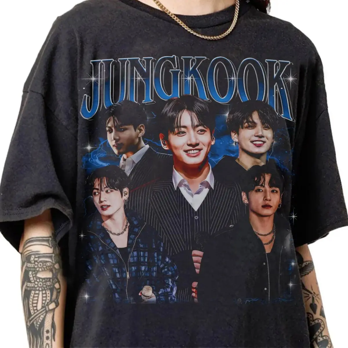 90s Bootleg Vintage Jung Kook Unisex T-Shirt Classic Kpop Streetwear Graphic Tee Fan Gifts For Men Women