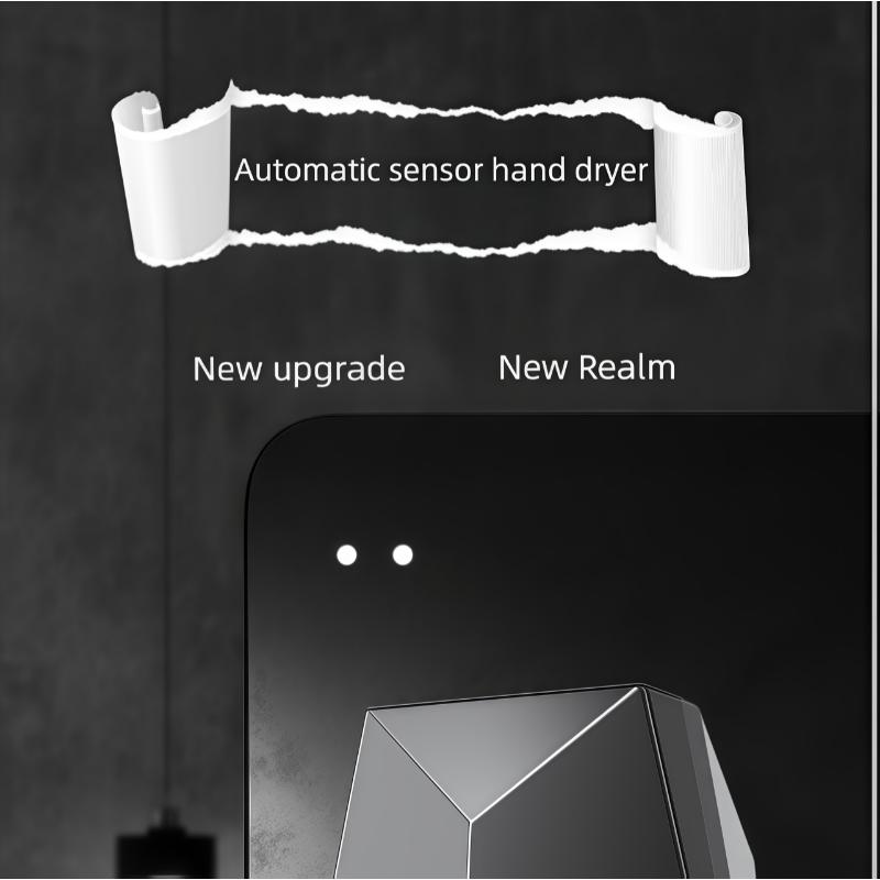 Fully automatic sensor hand dryer, commercial compact warm air hand dryer, American standard plug 110V, 1000W, suitable for home/business bathrooms/hotels/guesthouses/homestays