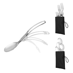 22PCs camping cookware mess kit, large size hanging pot pan kettle with Cook base set for 4, cups dishes forks spoons kit for outdoor camping hiking picnic