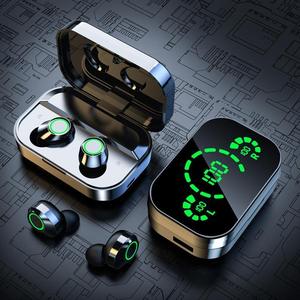 in-ear design wireless earphones, wireless in-ear headphones with led battery indicator, touch controls, sound isolation, for music gaming sports, true wireless earbuds