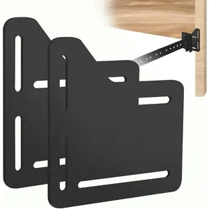 2 count Bed Frame Adapter for Headboard Conversion, Adjustable Bed Frame Adapter Connector, Headboard Attachment Bracket for Full to  Bed Modification, Black
