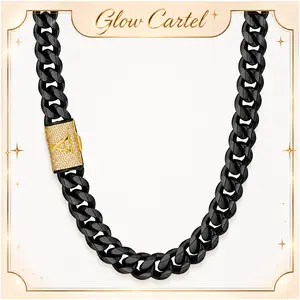 2026 Edition Luxury Black Miami Cuban Link Necklace for Men & Women, Heavy 14MM Stainless Steel Cuban Chain with Custom A-Z Iced Initial Clasp - Men's Accessories, Chains for Men, 5A CZ Hip Hop Streetwear Waterproof Tarnish    Gradient  lulu seek necklace
