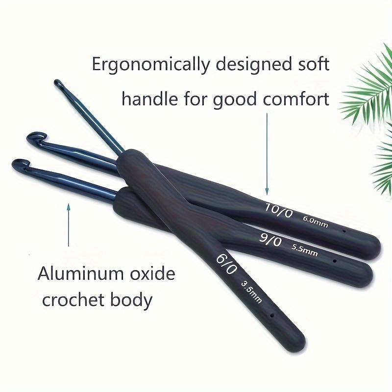 Crochet Hook Set, 9pcs Sturdy and Durable Crochet Tool Set with Soft Handle, Handmade DIY Crafts Crochet Hooks for Home Use
