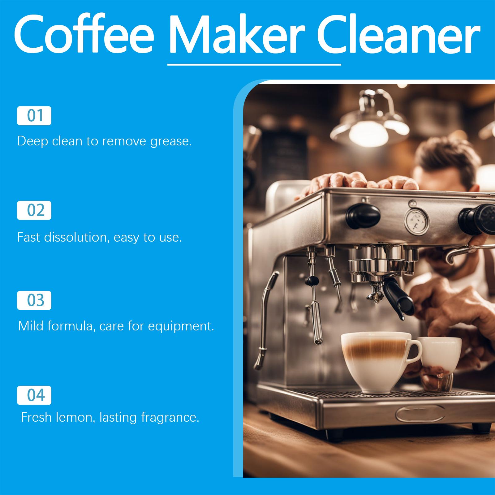 Coffee machine cleaning effervescent tablets for cleaning and descaling coffee machine filters and maintenance