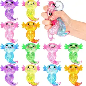 1/3/4/5PCS Glitter&Sugar Crystal Salamander,Axolotl,Stress Relief Toy,Soft And Slow Back,Perfect For All Ages Austism,Ideal Holiday Gifts,Fun Cute Stuff,Christmas Stocking Fillers,Party Bag Fillers,Blue For Boys,Pink For Girls,Kids Games,Kids Toys