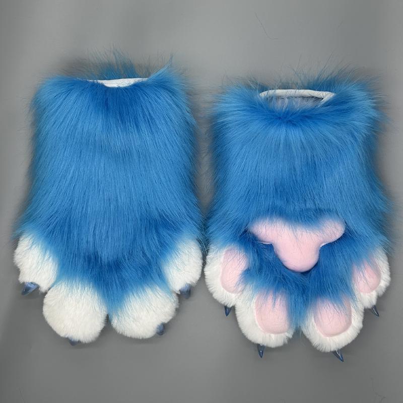 Fursuit paws gloves Furry Claw Gloves Built-in Whistle Decompression Toys Costume Party Accessories for cosplay