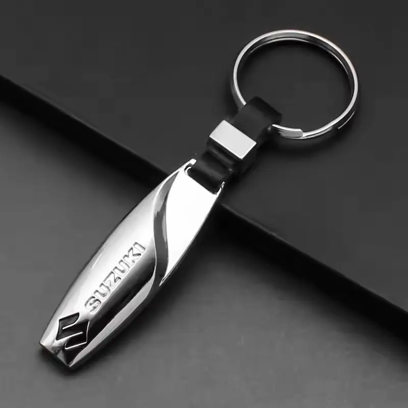 Suzuki Car Keychain, 3D Metal Key Ring, Anti-Loss Key Holder, High-End Car Accessories, Suitable for Various Vehicle Models