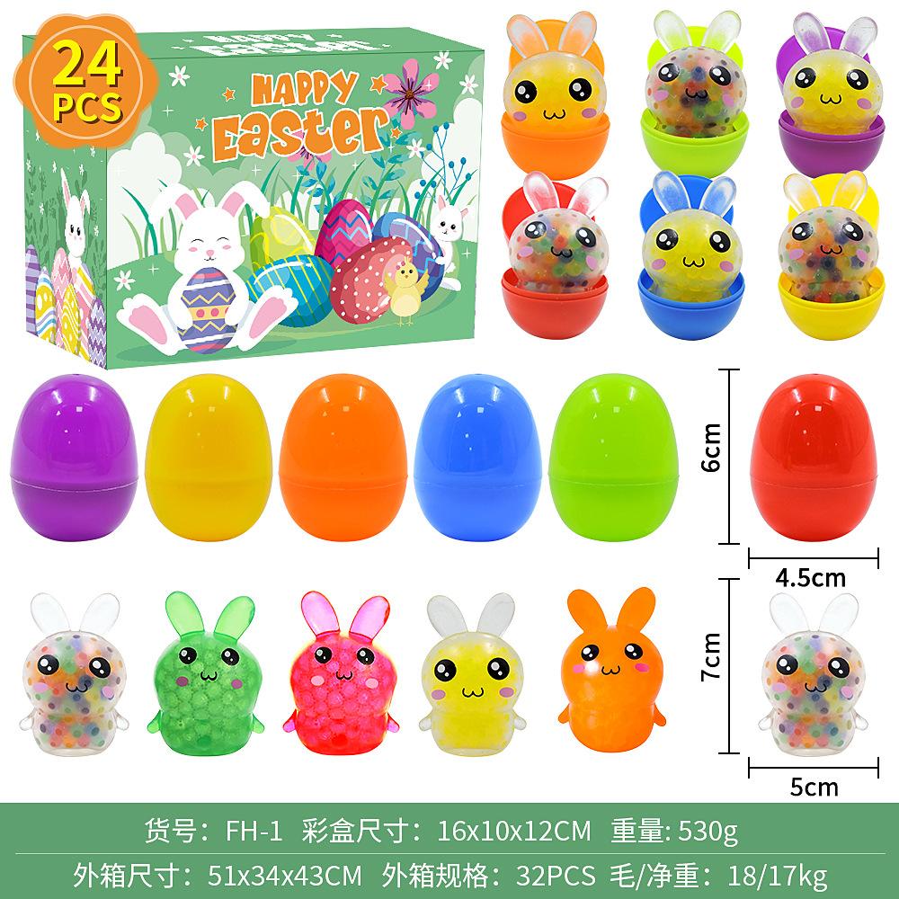 New Easter Egg Toys, Printed Plastic Openable Eggs, DIY Rabbit Gashapon, Easter Gifts
