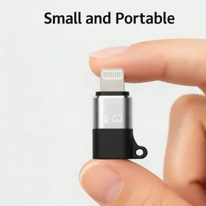 1PC/2PCS Lightning to USB-C OTG Adapter, Supports Fast Charging & Audio, Compatible with iOS Devices for Mics, Keyboards & Live Streaming