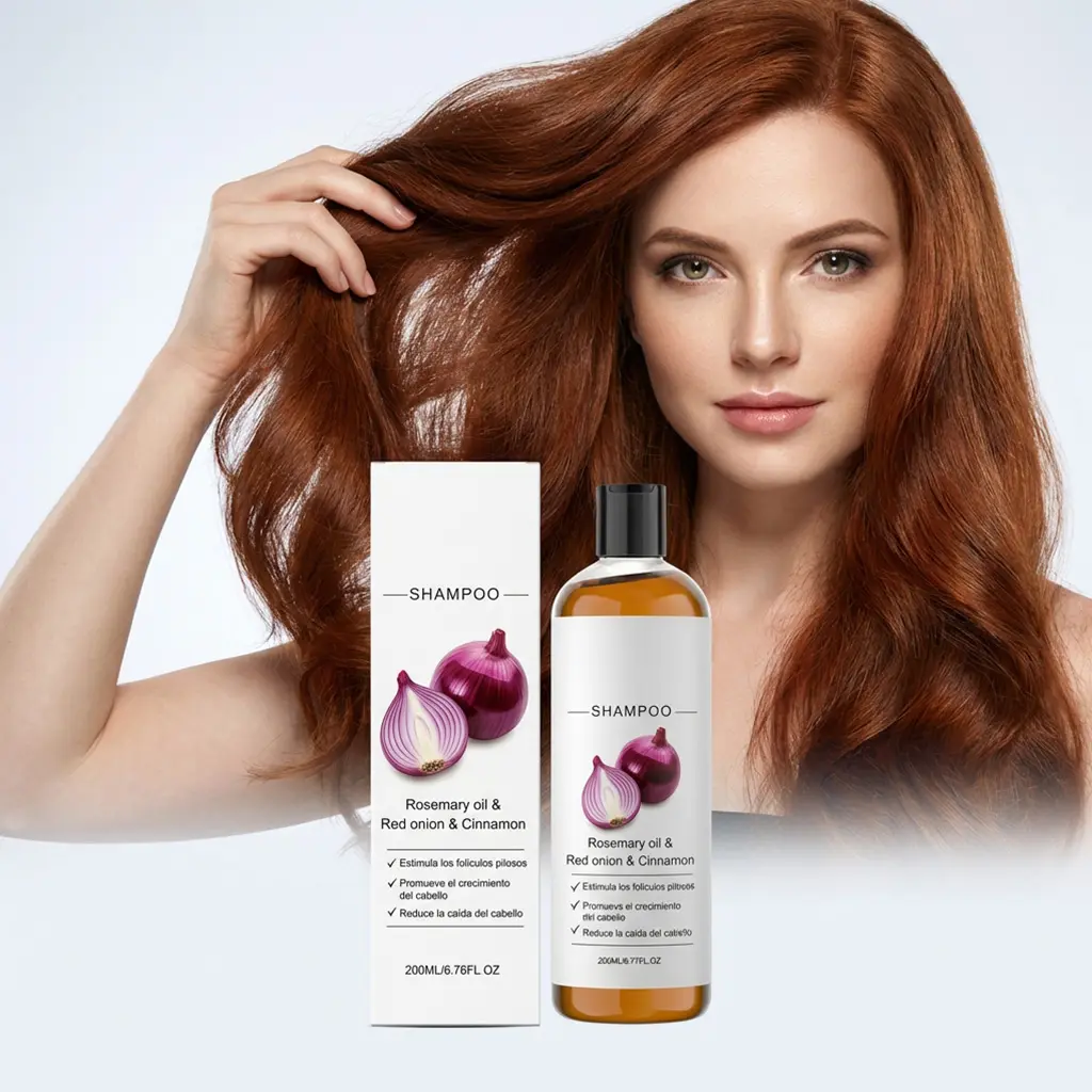 Red Onion Light Shampoo - Moisturizing and cleansing hair, leaving it refreshing, comfortable and mild. Reduces greasiness and makes hair fluffy.