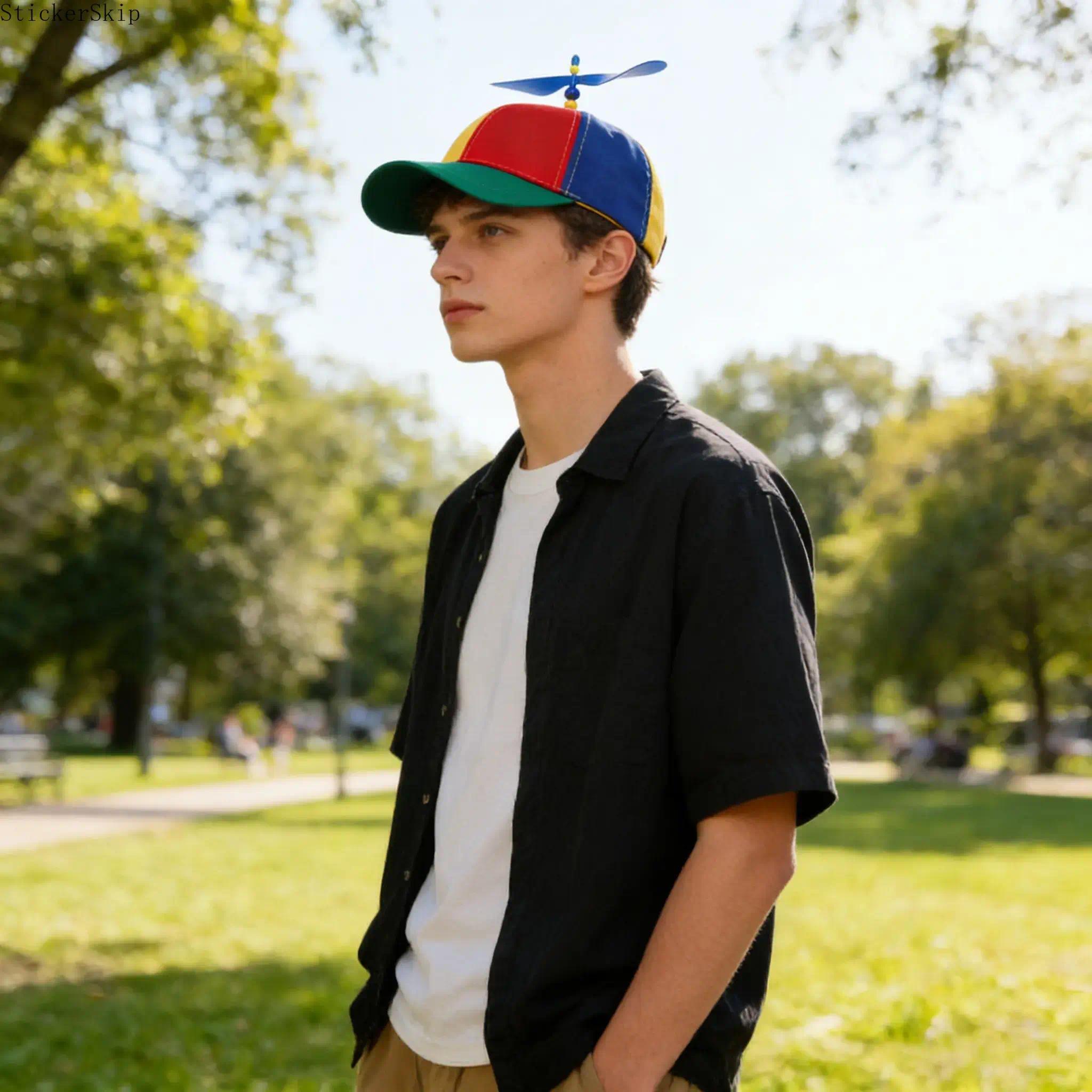 2026 Funny Helicopter Propeller Hat – Colorful Adjustable Baseball Cap with Spinning Rotor, Cute Novelty Snapback for Kids & Adults, Trendy Party Hat for Festivals, Gifts & Outdoor Fun