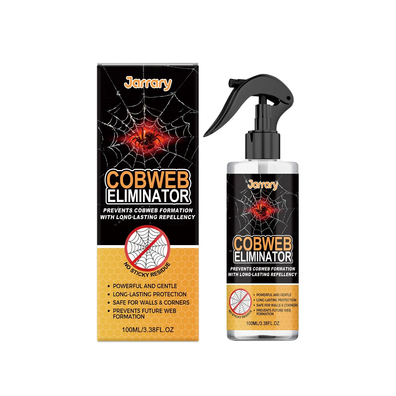 Spider Web Remover Spray, Powerful Gentle Efficient Dust Removal Spray, Ceiling Corner Home Use, Wall Safe, Prevents Future Web Formation, Ideal for Household Cleaning, Cobweb Eliminator
