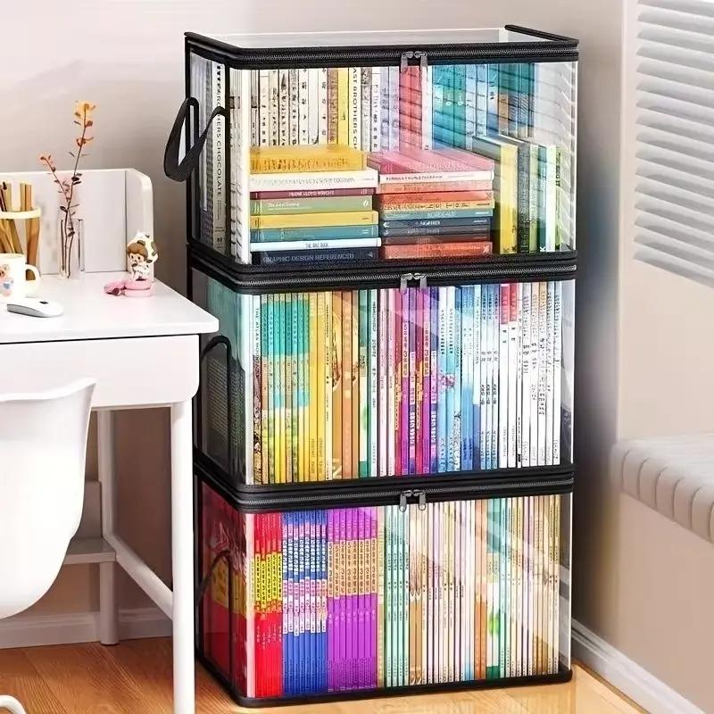 [ Free Shipping ]Large Clear Thick Plastic Storage Box with Hinged Lid, Heavy-Duty Durable High Capacity Organizer, Perfect for Home, Camping, Travel, Attic and Moving
