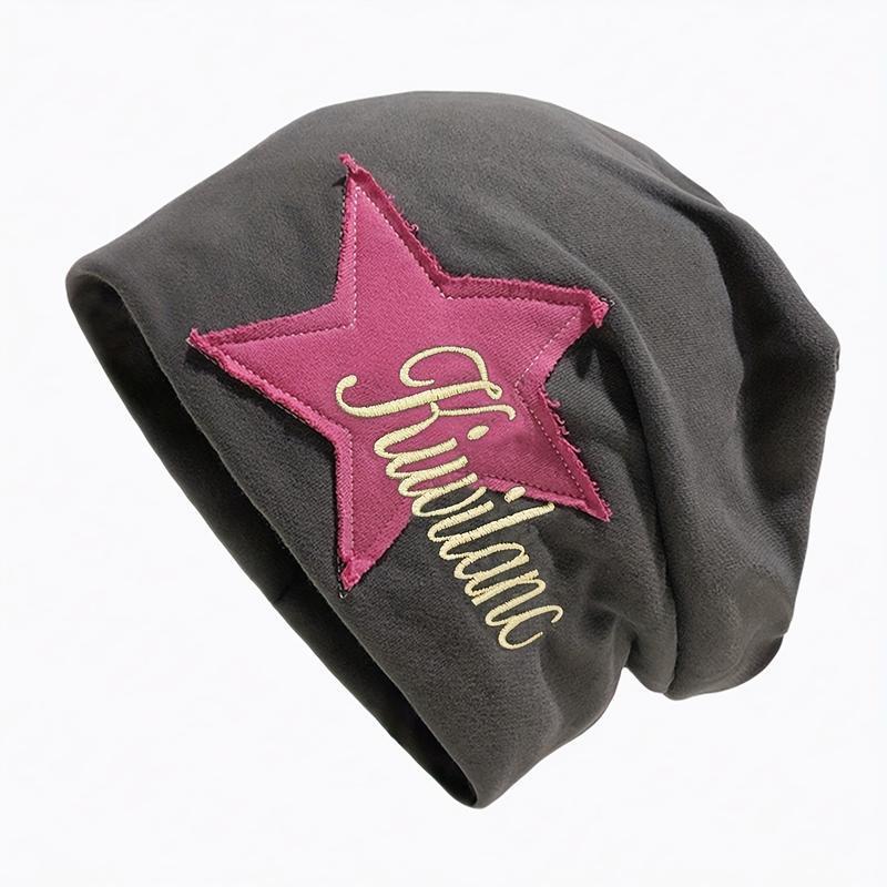 Fashion Star Embroidered Beanie – Stretchy, Lightweight, Stylish Hat for Men and Women with "Fashion" Script, Perfect for Valentine’s Day and Trendy Casual Wear Gifts