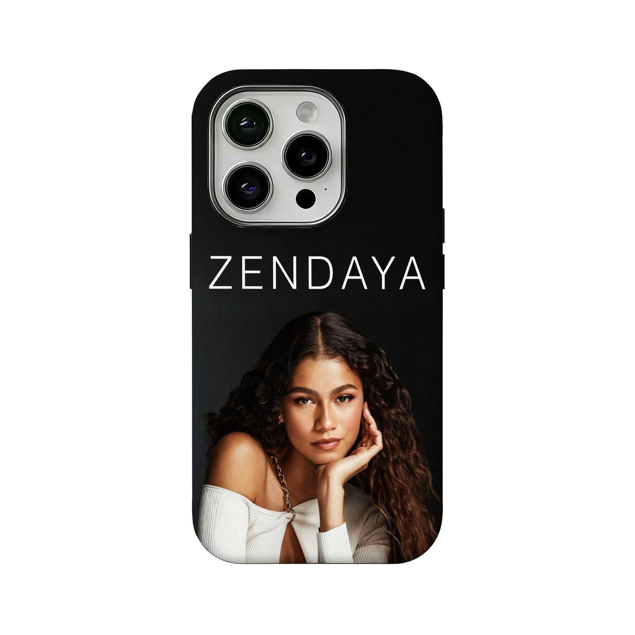 Fashion Icon Zendaya Pattern 2-in-1 Film Phone Case — Compatible with iPhone 12, 13, 14, 15, 16, 17 Series. Premium Glossy Printed Protective Cover: Wear-Resistant & Drop-Proof.