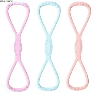 2026 New 35LB Figure 8 Silicone Yoga Resistance Band, Quick Rebound Soft Exercise Loop Band, Home Gym Fitness Training Equipment for Back, Shoulder, Leg & Full Body Workout