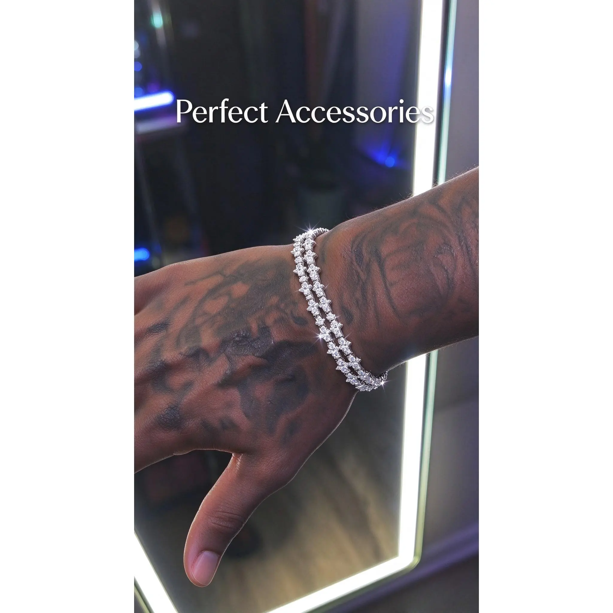 1/2/3Pcs 6.5mm Classic Tennis Bracelet | 18K Gold Plated Cubic Zirconia - Unisex, Perfect for Everyday & Party Wear, Premium Bracelet, Men's Accessories summervibes