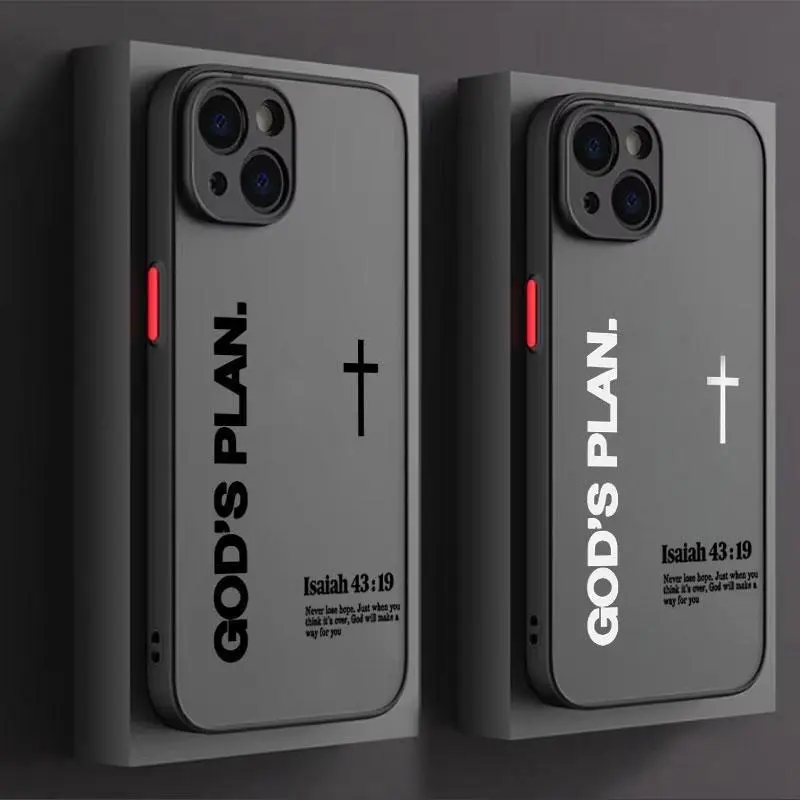 "God's Plan" Isaiah 60:22 Bible Verse Cross Protective Smartphone Casing Shockproof Mobile Phone Accessories for iPhone 11,12,13,14,15,16,17 Pro Max & S25