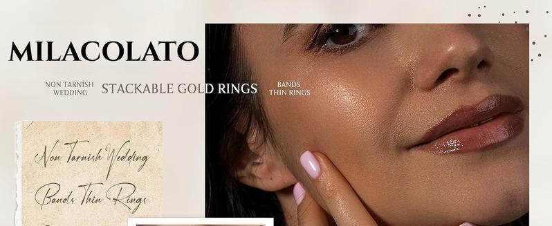 MILACOLATO Stackable Rings for Women 14K Plated Gold Stackable Thin Ring Minimalist Non Tarnish Cubic Zirconia Band Rings Dainty Trendy Statement Stacking Ring Set Size 5-10 MILACOLATO Stackable Rings for Women 14K Plated Gold Stackable Thin Ring Minimalist Non Tarnish Cubic Zirconia Band Rings Dainty Trendy Statement Stacking Ring Set Size 5-10