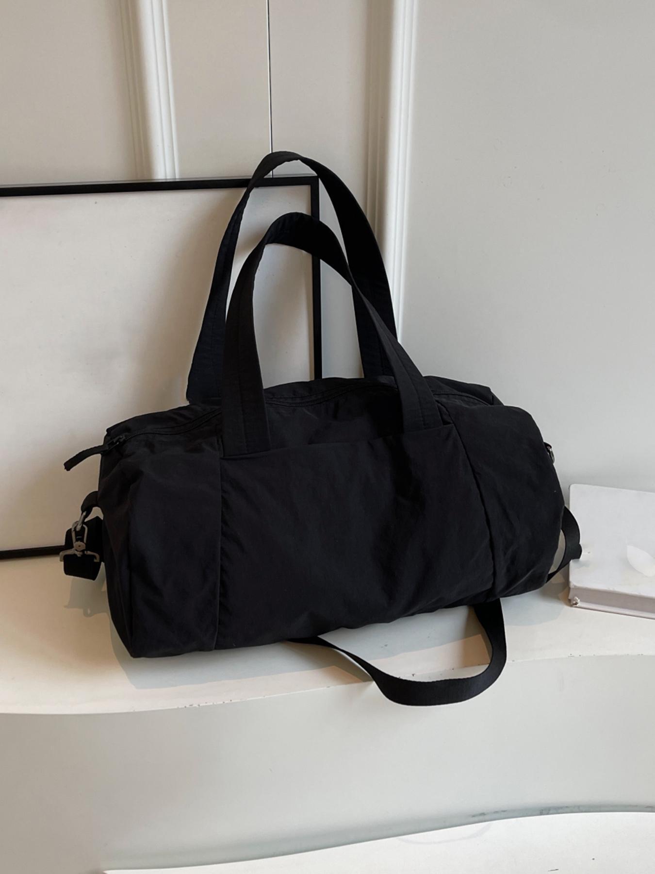 Women's large capacity fitness bag, gym bag, sports style, can be carried on one shoulder, casual commuter bag, light and practical, yoga bag, suitable for short trips, business trips, sports and fitness