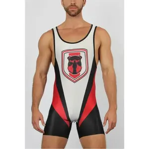 Men's High Elastic Sleeveless Wrestling Singlet, Professional Fitness Clothing for Training & Competition Freestyle Wrestling Coverall Outfit