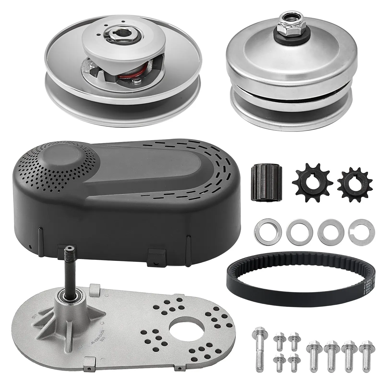 VEVOR Drive Clutch, 2-8HP Engine, 2000 RPM High-Strength Drive Clutch with Asymmetric Designed Wheels & Robust Rubber Belt, Sturdy & Durable Clutch with Full Accessories, Fit for Various Engines