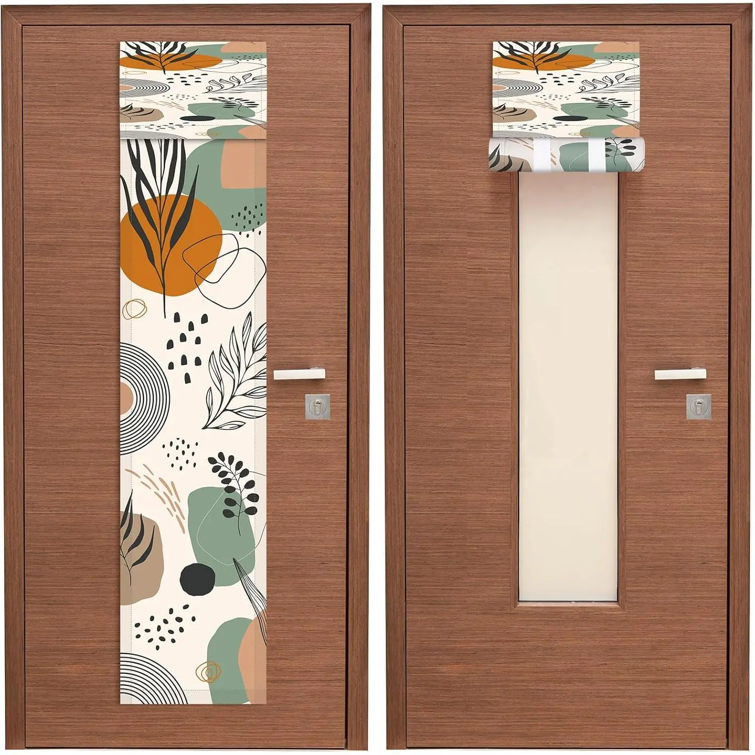 2 count Classroom Door Window Cover Curtains Blackout Lockdown Shades for Glass Doors Window Covering Darkening Blackout Drapes for  Teacher Office Decor 8 x 36 Inches (Elegant)