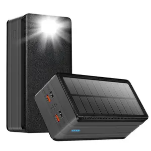 Portable super fast-charging solar power bank 80,000mAh ultra-large capacity durable charger essential for outdoor travel