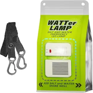 Portable Salt Water Camping Light, 50 LED Emergency Lamp, Battery-Free Outdoor Lantern, Waterproof, 140 Hours Runtime, Ideal for Hiking, Fishing