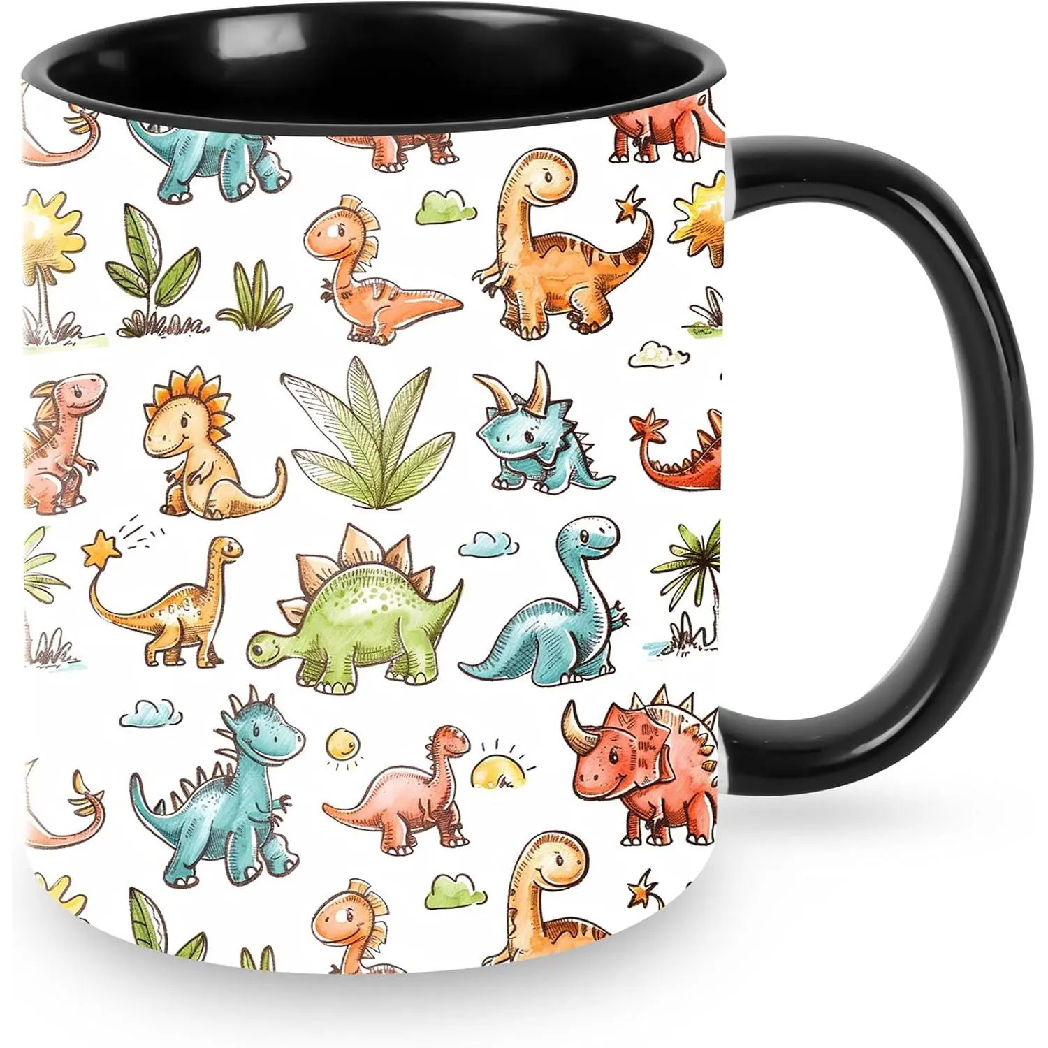 Dinosaur Coffee Mug 11 Ounces Funny Ceramic Cup Mug Coffee Cup for Women Men Applicable Microwave Decor