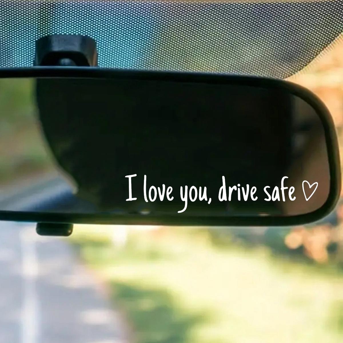 4 PCS Letter Pattern Car Rearview Mirror Sticker, Car Rearview Mirror Decal Sticker, Decorative Car Sticker, Universal Car Accessories for Women & Girls.