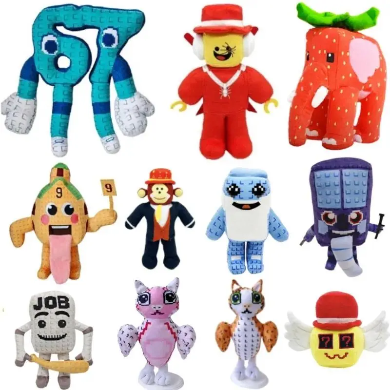 2026 New Steal A Brainrot Sammy Jandel Strawberry Elephant Plush Doll Anime Peripherals Toy Halloween Christmas Gift